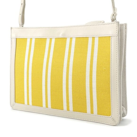 BALENCIAGA Shoulder Bag Canvas/Leather Yellow - Picture 3 of 16